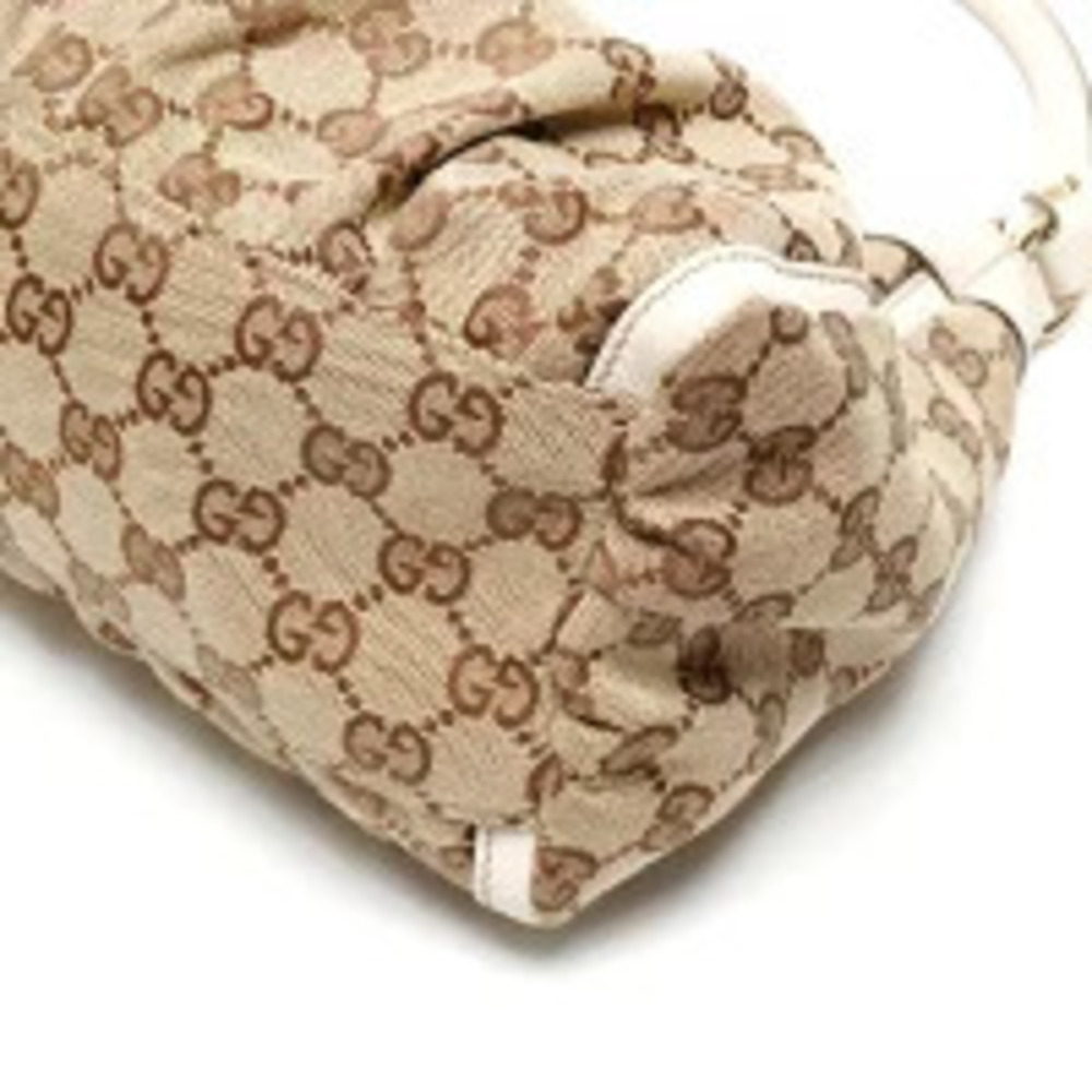 Gucci Canvas Handbag Brown Hobo GG Abbey - Picture 7 of 13